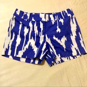 JCREW Royal Blue / White Ikat Shorts
